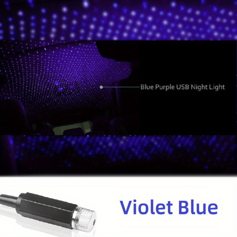 1pc Star Projector Night Light, USB Car Roof Atmosphere Lights Portable USB Night Light Decorations For Car, Ceiling, Bedroom