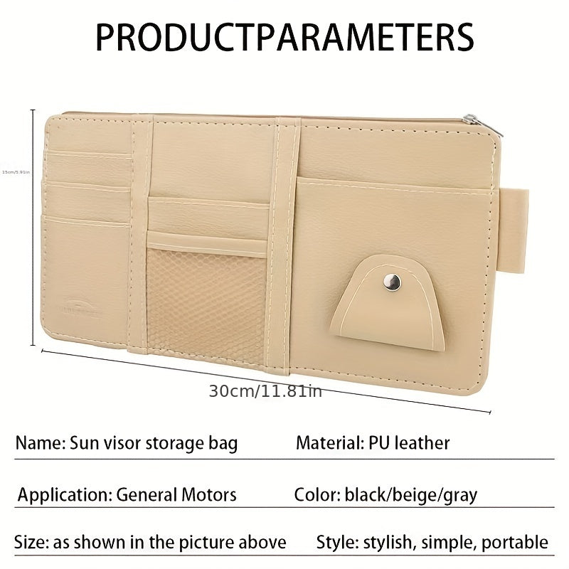 Car Organization with This Stylish Storage Bag and Sun Visor Clip