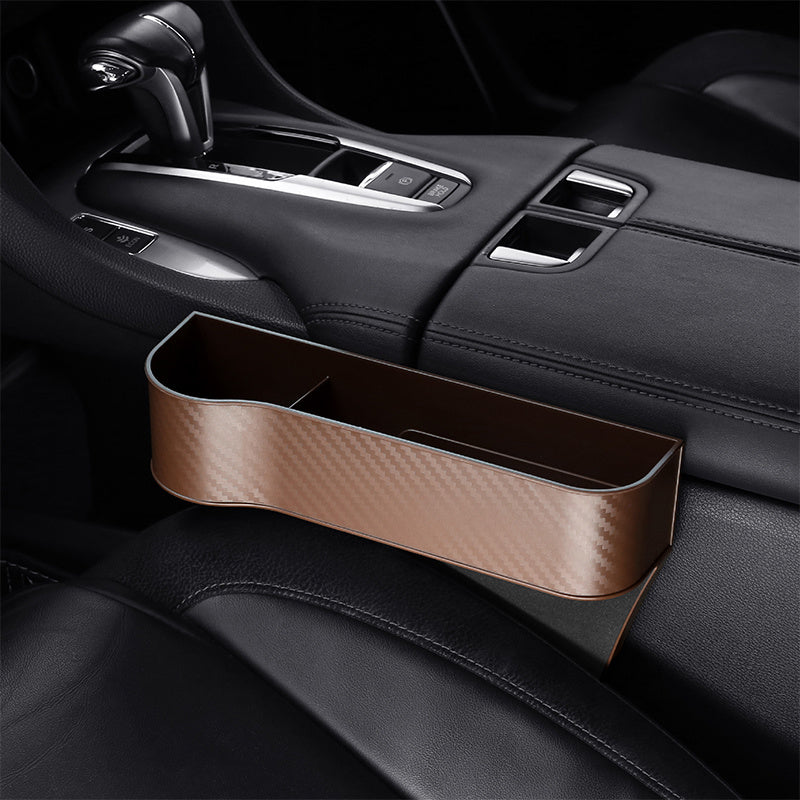 Car Seat Organizer with Cup Holder | Console Side Pockets Storage Box for Enhanced Organization