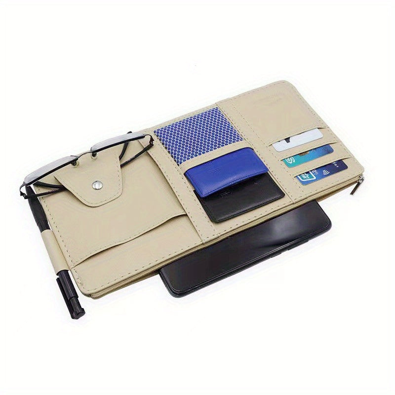Car Organization with This Stylish Storage Bag and Sun Visor Clip