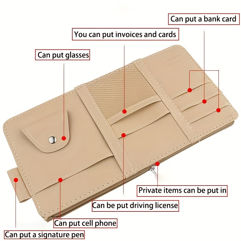 Car Organization with This Stylish Storage Bag and Sun Visor Clip