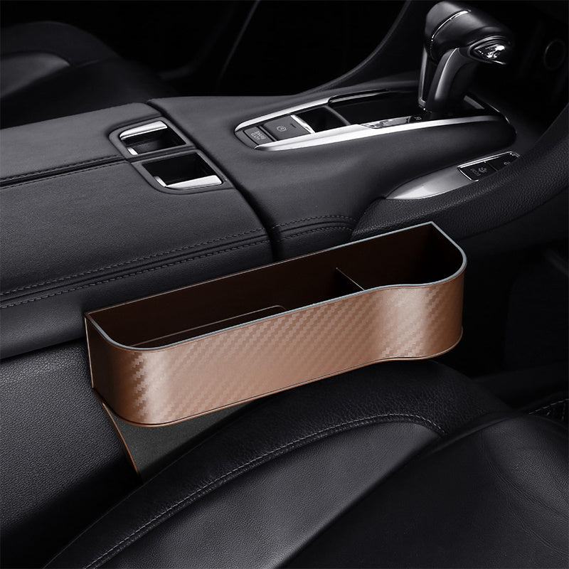 Car Seat Organizer with Cup Holder | Console Side Pockets Storage Box for Enhanced Organization