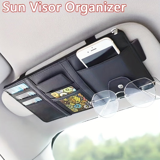 Car Organization with This Stylish Storage Bag and Sun Visor Clip