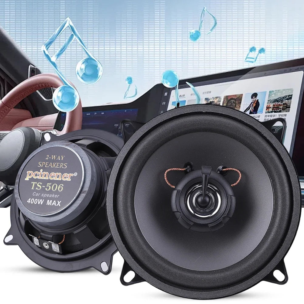 4/5/6 inch Car Audio Speaker 12V 300/400/500W 2 Way HiFi Coaxial Subwoofer Full Frequency