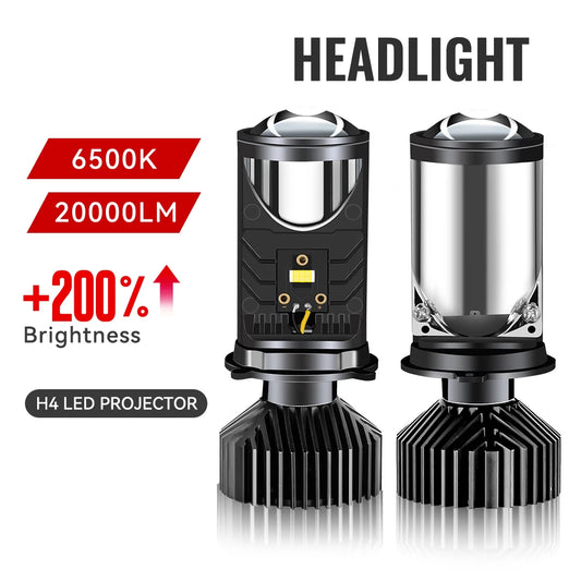 LED Lens Projector H4 Mini Bulb 20000LM