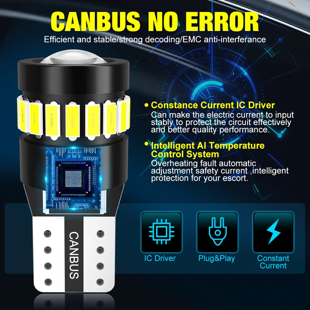 T10 LED Canbus No Error 5W 12V 1000LM Super Bright