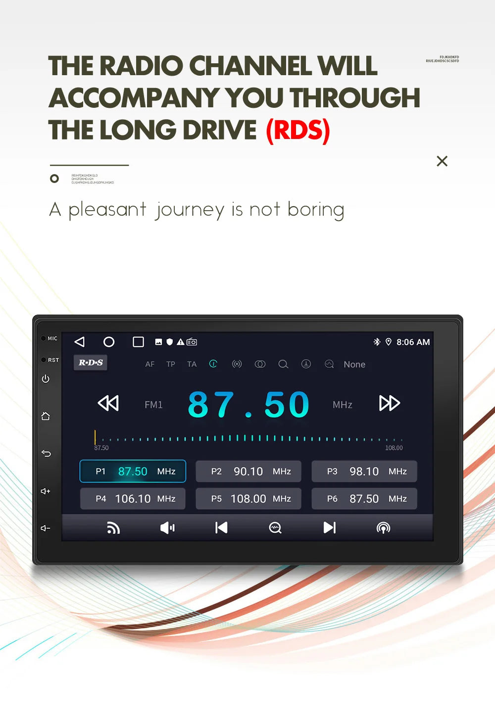 Car Radio Carplay Android Auto 2 Din 7"/9" GPS Navigator MP5 Player Glass Screen  Wi-Fi FM BT