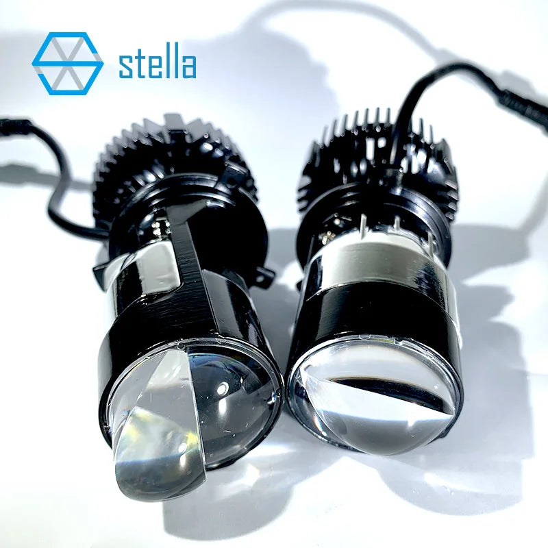 Mini Lens LED H4 Bulbs Headlight 6000k White Color