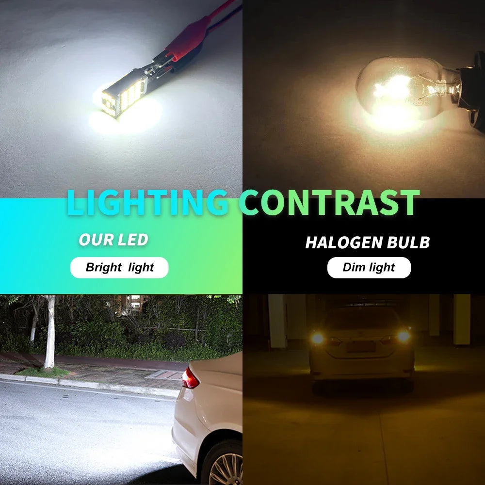 10PCS T15 LED Bulbs High Power 4014SMD Super Bright 1200LM