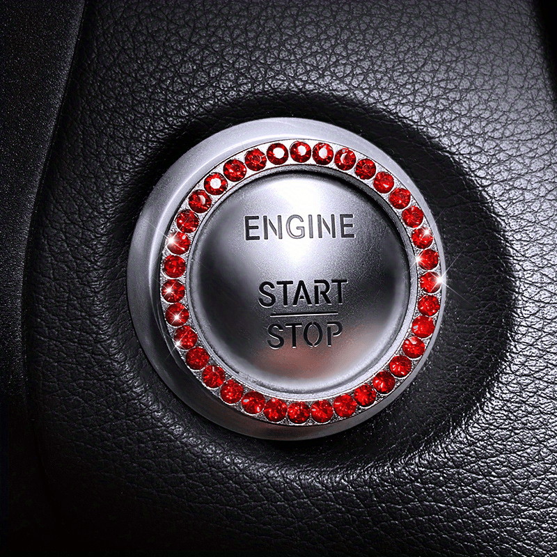 Rhinestone Decoration One-Button Start Ignition Ring - Car Accessory - Thanksgiving Christmas New Year Gift