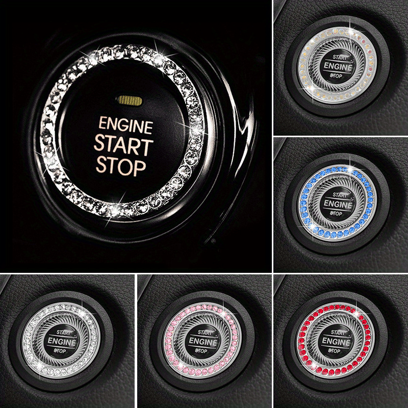 Rhinestone Decoration One-Button Start Ignition Ring - Car Accessory - Thanksgiving Christmas New Year Gift