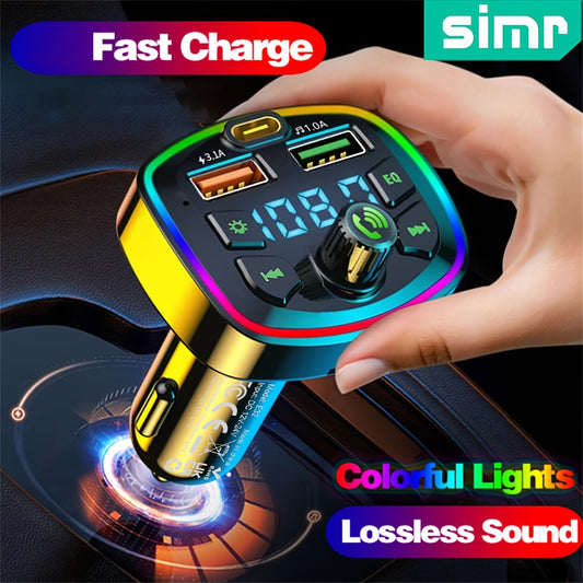 Car MP3 Player with USB PD Charging, Wireless FM Transmitter, Dual USB Ports, True 3.1A Power Delivery