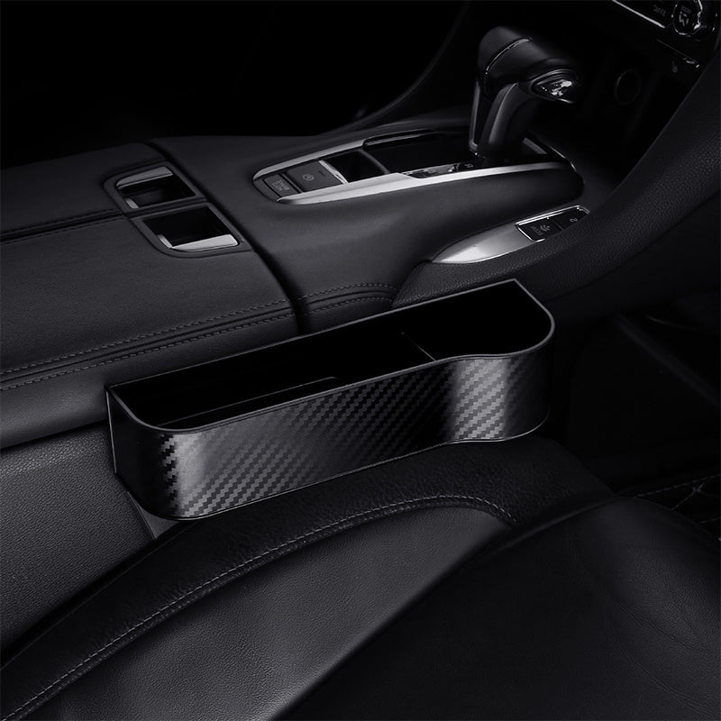 Car Seat Organizer with Cup Holder | Console Side Pockets Storage Box for Enhanced Organization