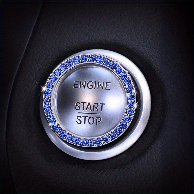 Rhinestone Decoration One-Button Start Ignition Ring - Car Accessory - Thanksgiving Christmas New Year Gift