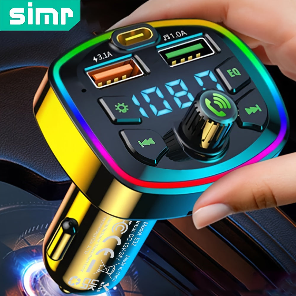 Car MP3 Player with USB PD Charging, Wireless FM Transmitter, Dual USB Ports, True 3.1A Power Delivery