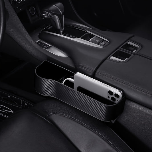 Car Seat Organizer with Cup Holder | Console Side Pockets Storage Box for Enhanced Organization