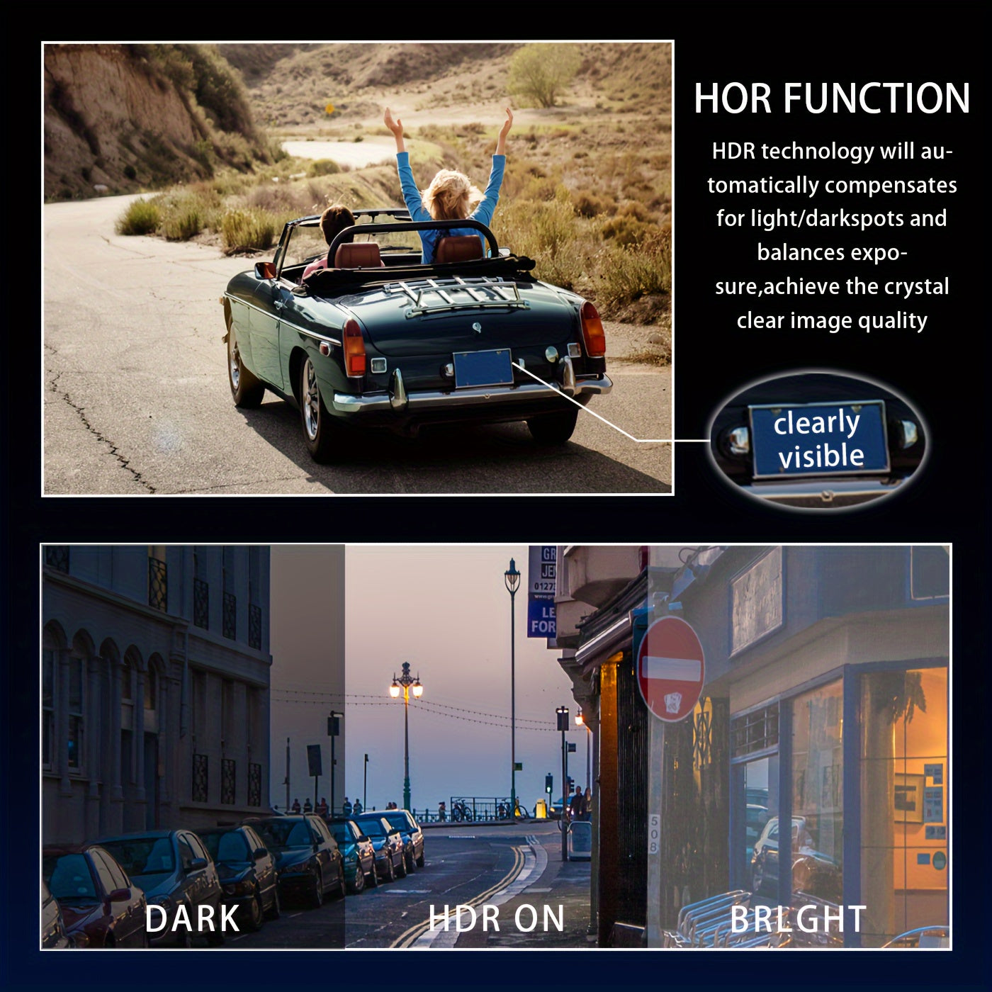 Dual Camera Front 1080P And Inside 480P, IR Night Vision, Loop Recording, Wide Angle