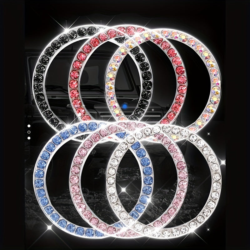 Rhinestone Decoration One-Button Start Ignition Ring - Car Accessory - Thanksgiving Christmas New Year Gift