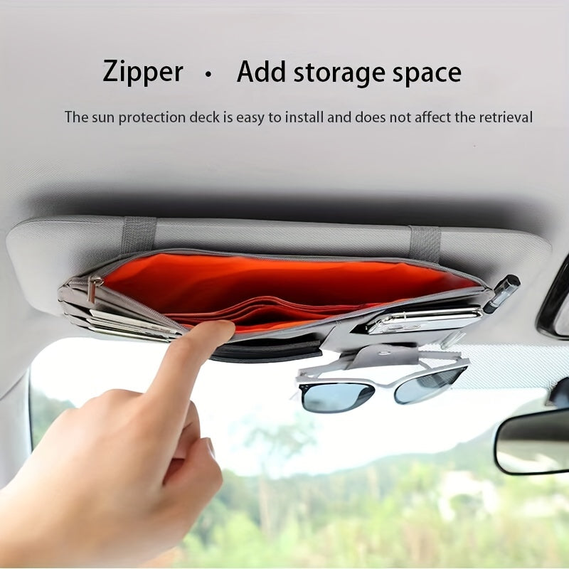 Car Organization with This Stylish Storage Bag and Sun Visor Clip