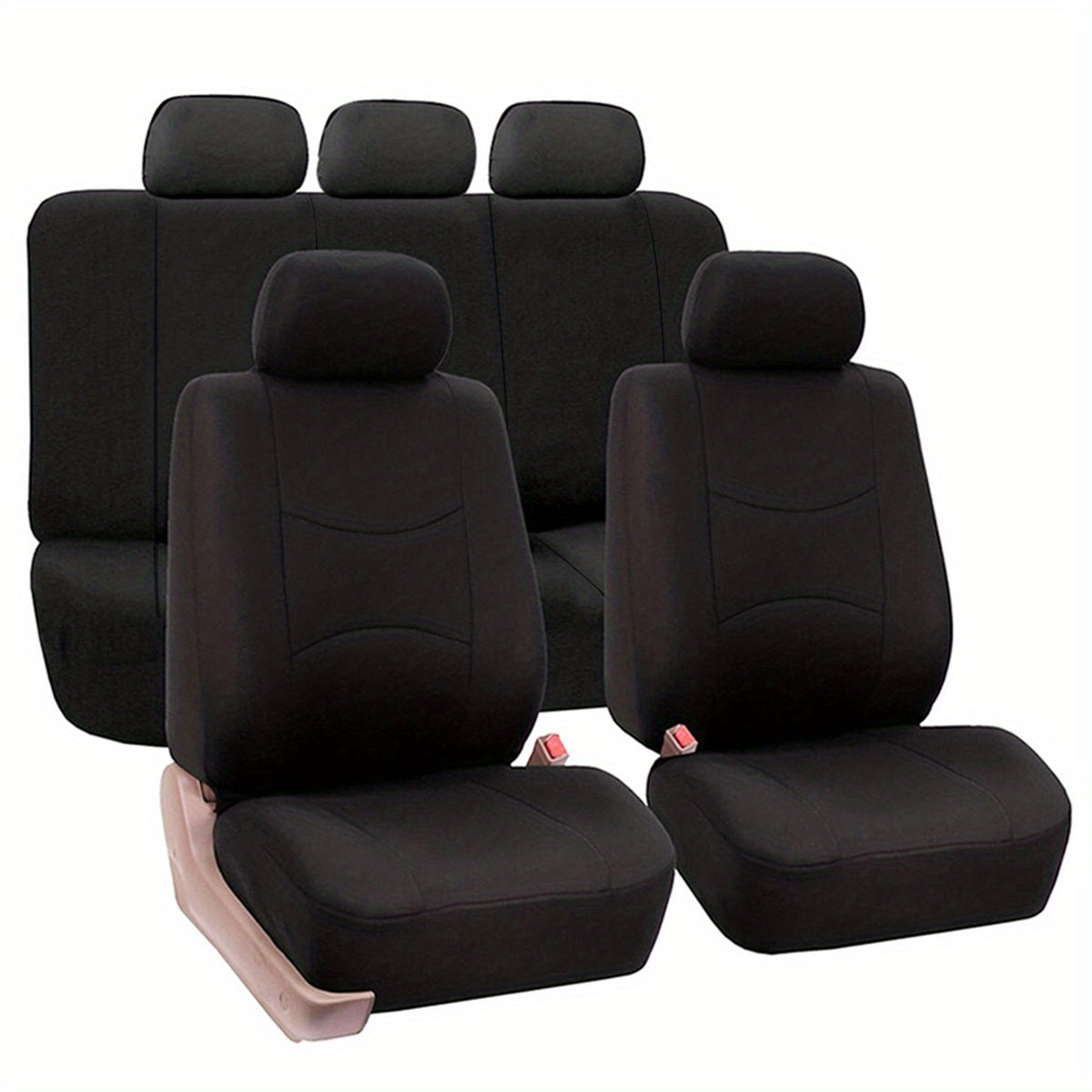Polyester Universal Fit Car Seat Cover Full Set for 5 Seats Cars