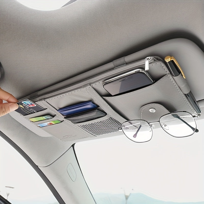 Car Organization with This Stylish Storage Bag and Sun Visor Clip