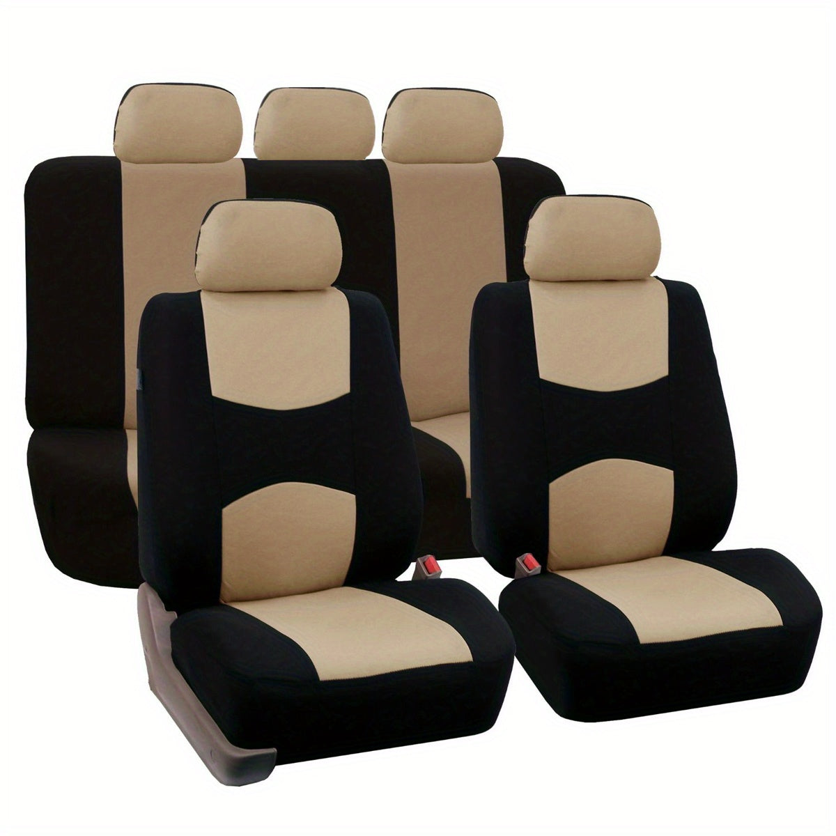 Polyester Universal Fit Car Seat Cover Full Set for 5 Seats Cars