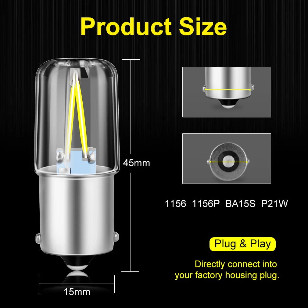 1pc Super Bright COB Led Bulbs 12V