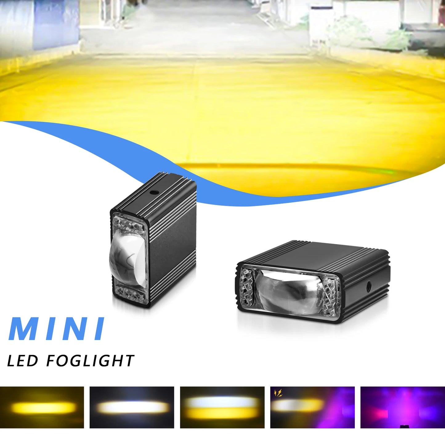 LED Car Projector Lens Light 120W 12000LM Super Bright 6000K/4500K/3000K 12V