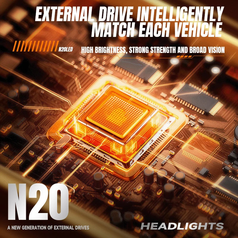 Car Light 20 Side 3D 360 300W 1200000LM Led Headlight Bulb 12V 24V