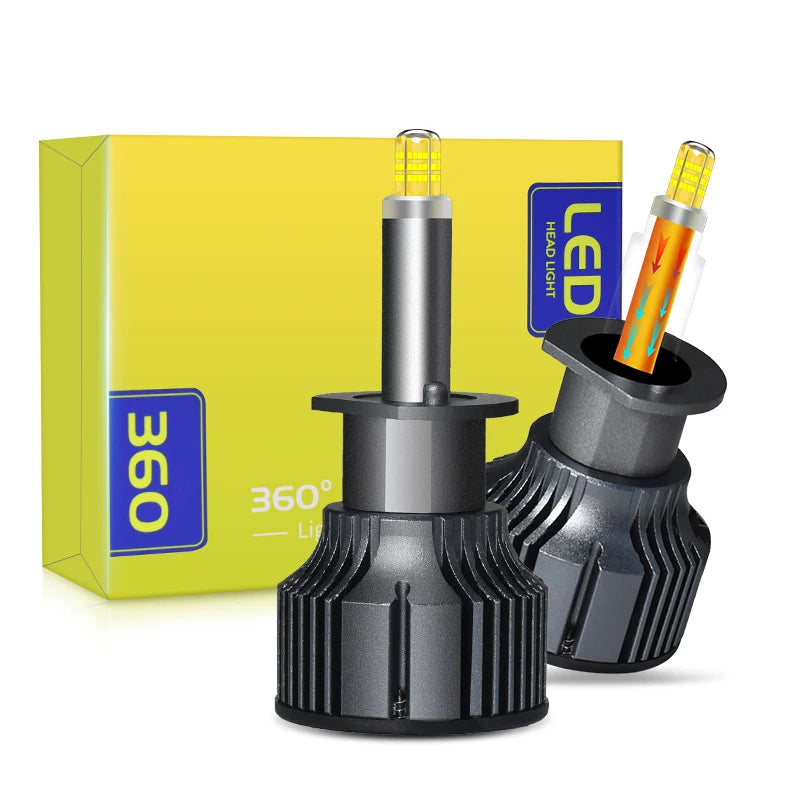 Copper Pillar 6 Sides 360 LED Headlight Bulbs