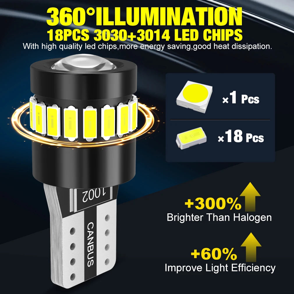 T10 LED Canbus No Error 5W 12V 1000LM Super Bright