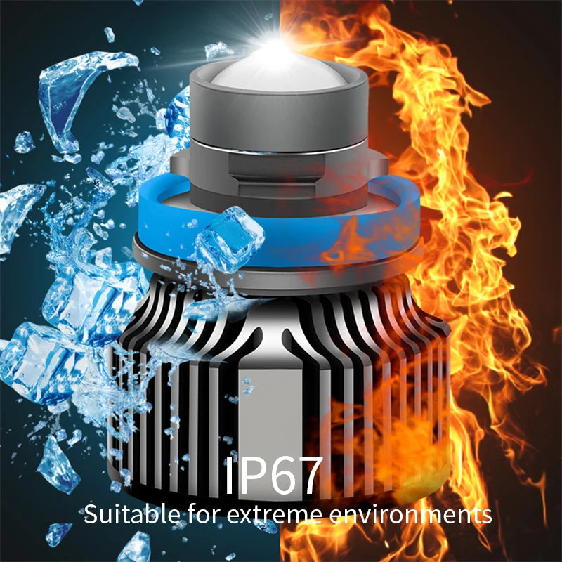 Leaser Lens Led Fog Light Bulb CSP 8000K 6000K 3000K 12V 24V