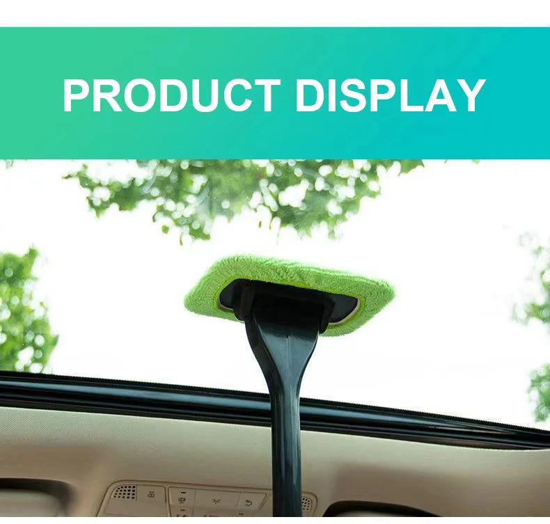 Car Window Cleaner Brush Kit Windshield Cleaning Wash Tool Inside Interior Auto Glass Wiper with Long Handle Car Accessories