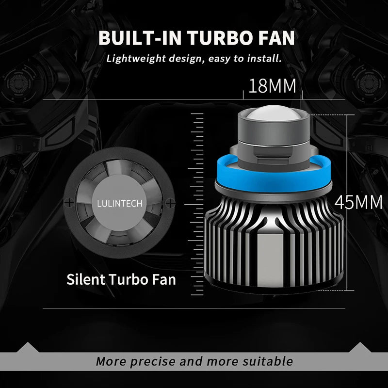 Leaser Lens Led Fog Light Bulb CSP 8000K 6000K 3000K 12V 24V