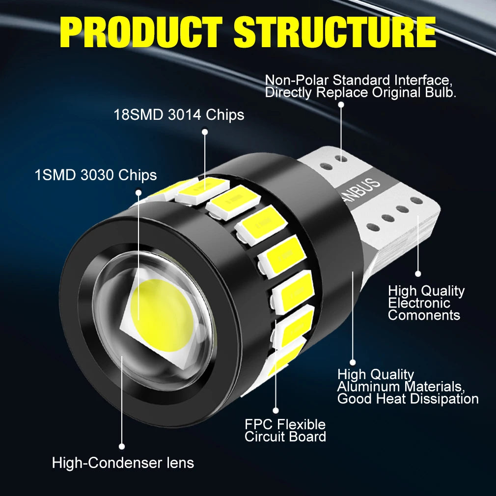 T10 LED Canbus No Error 5W 12V 1000LM Super Bright