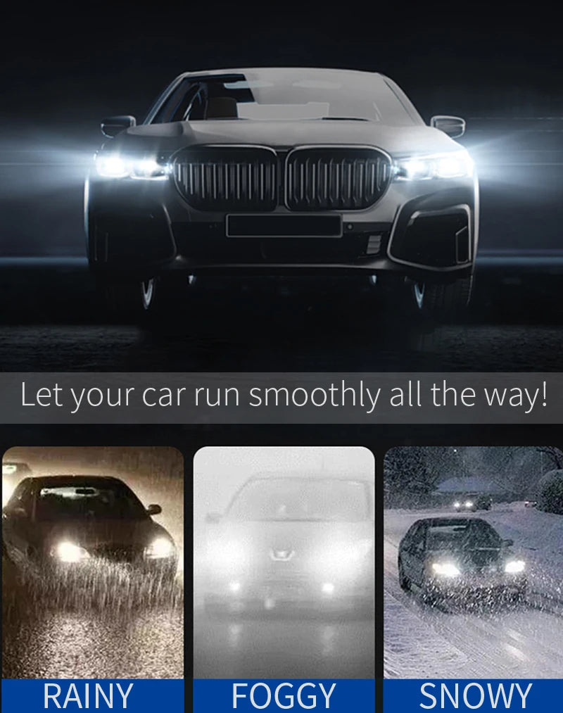 Leaser Lens Led Fog Light Bulb CSP 8000K 6000K 3000K 12V 24V