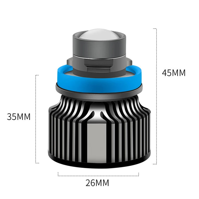 Leaser Lens Led Fog Light Bulb CSP 8000K 6000K 3000K 12V 24V