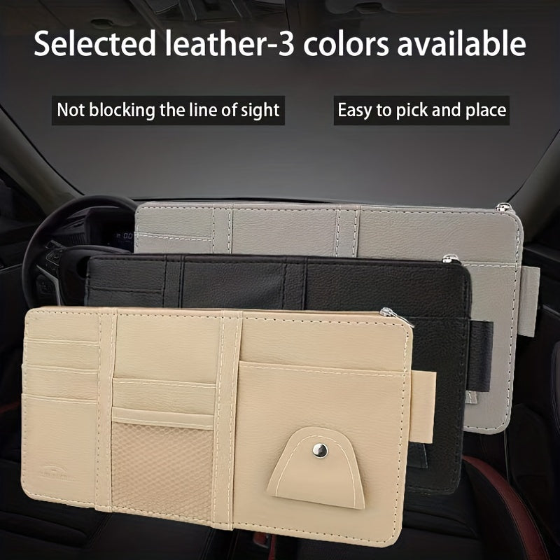Car Organization with This Stylish Storage Bag and Sun Visor Clip