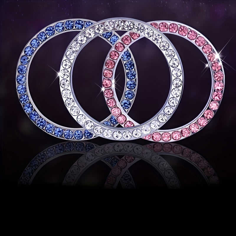 Rhinestone Decoration One-Button Start Ignition Ring - Car Accessory - Thanksgiving Christmas New Year Gift