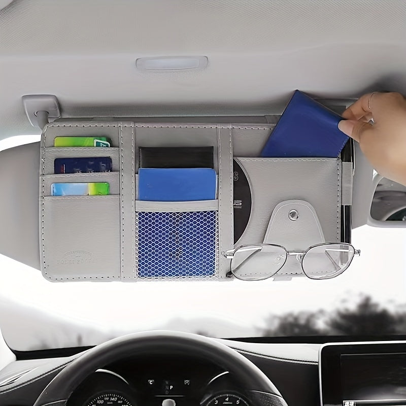 Car Organization with This Stylish Storage Bag and Sun Visor Clip