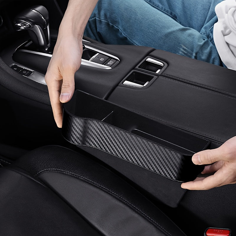 Car Seat Organizer with Cup Holder | Console Side Pockets Storage Box for Enhanced Organization