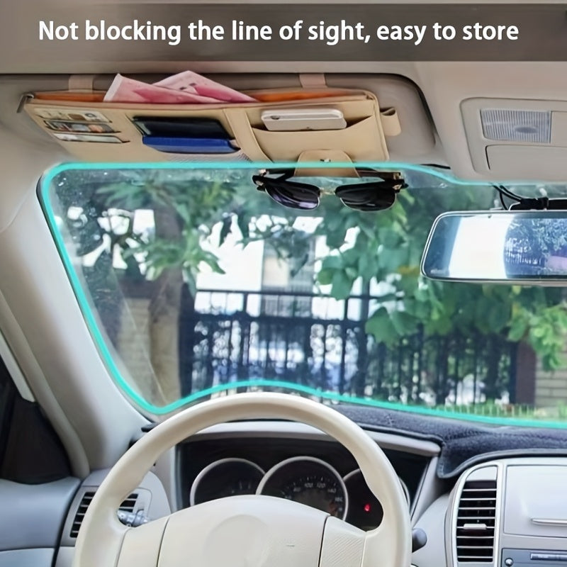 Car Organization with This Stylish Storage Bag and Sun Visor Clip