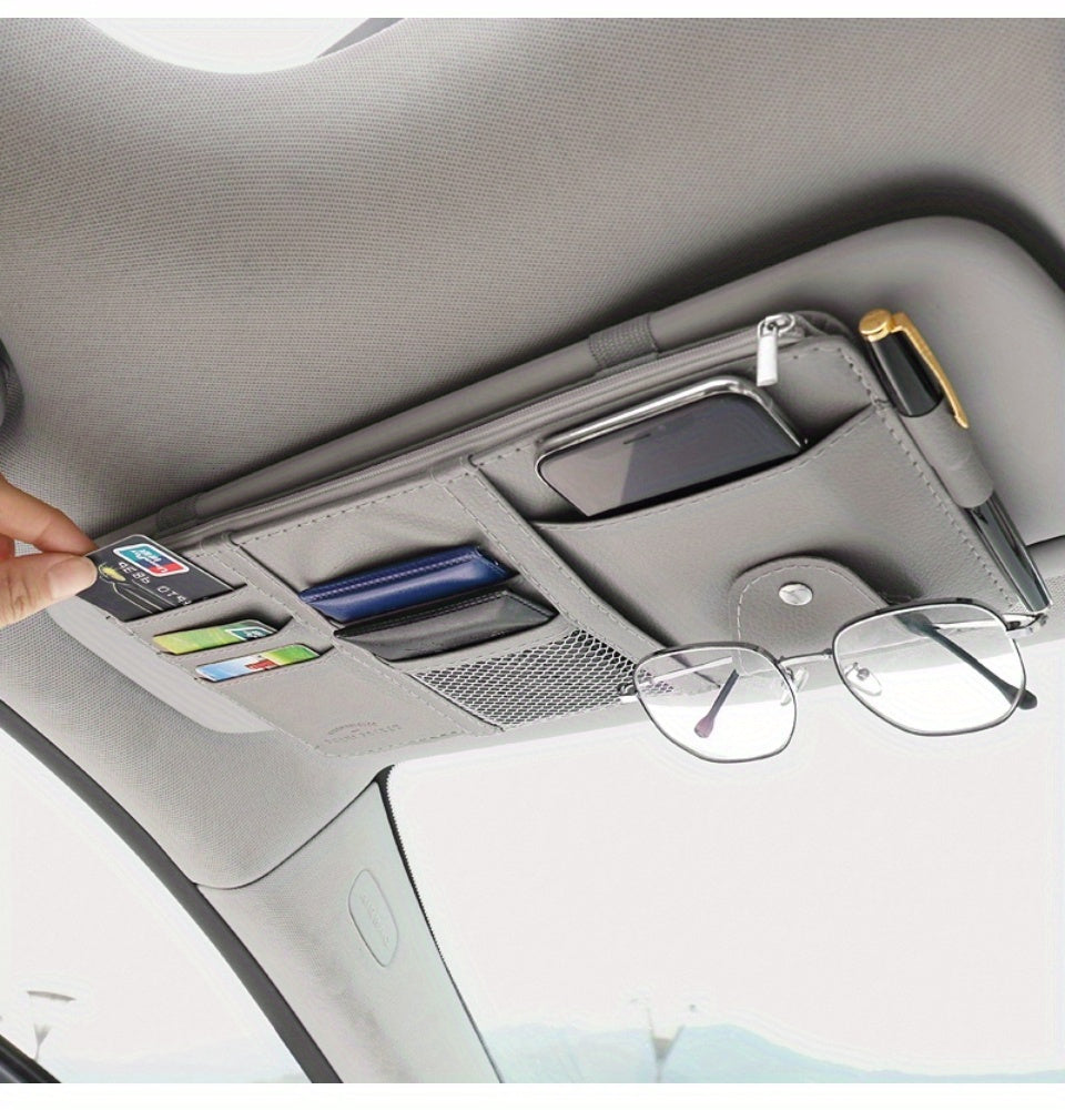 Car Organization with This Stylish Storage Bag and Sun Visor Clip
